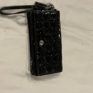Coach Wristlet Wallet. Black